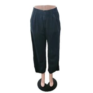 Madewell Linen-Blend Pull-On High-Rise Straight Pants‎ Women's Medium NF099